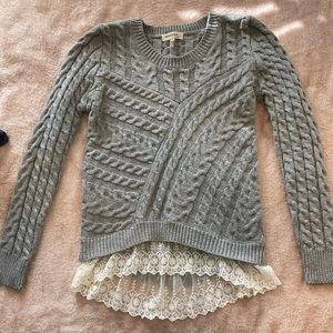 Grey knitted sweater
